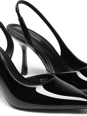 Women's Slingback Closed Pointed Toe Kitten Heels High Stiletto Dress Shoes Wedd